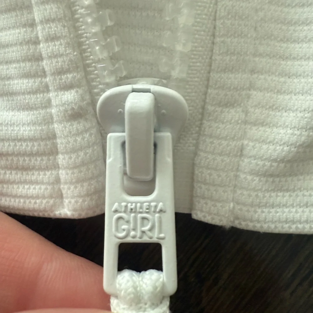 Athleta Girls White Zip-Up Jacket and windbreaker - Picture 4 of 7